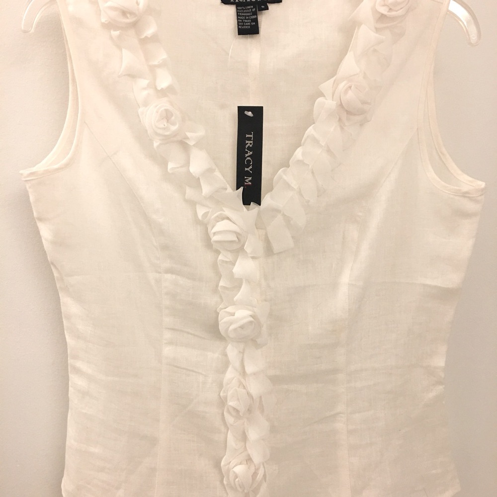 Tracy M Linen Blouse. New.